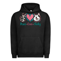 Pigment Black Peace Love Husky Urban Hoodie - Jasminsmagicworld