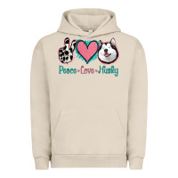 Pigment French Oak Peace Love Husky Urban Hoodie - Jasminsmagicworld