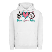 Pigment Lunar Rock Peace Love Husky Urban Hoodie - Jasminsmagicworld