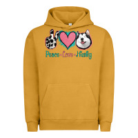 Pigment Peanut Butter Peace Love Husky Urban Hoodie - Jasminsmagicworld