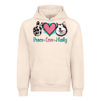 Sandshell Peace Love Husky Urban Hoodie - Jasminsmagicworld