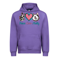 Tulip Peace Love Husky Urban Hoodie - Jasminsmagicworld