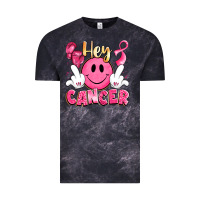 Hey Cancer With Middle Fingers Vintage Tee | Teevron