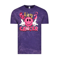 Cloud Purple hey cancer with middle fingers Vintage Tee - LillyAllenDesigns