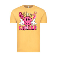 Vintage Mustard hey cancer with middle fingers Vintage Tee - LillyAllenDesigns