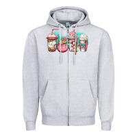 Heather Grey volleyball coffee Zipper Hoodie - Jasminsmagicworld