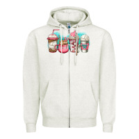 Oatmeal Heather volleyball coffee Zipper Hoodie - Jasminsmagicworld