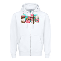 White volleyball coffee Zipper Hoodie - Jasminsmagicworld
