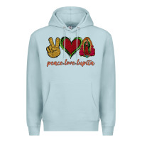 Blue Mist Peace Love Lupita Premium Hoodie - Jasminsmagicworld