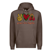 Coffee Peace Love Lupita Premium Hoodie - Jasminsmagicworld