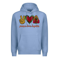 Colony Blue Peace Love Lupita Premium Hoodie - Jasminsmagicworld