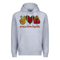 Heather Grey Peace Love Lupita Premium Hoodie - Jasminsmagicworld
