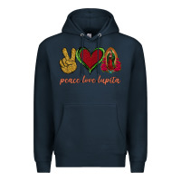 Navy Peace Love Lupita Premium Hoodie - Jasminsmagicworld