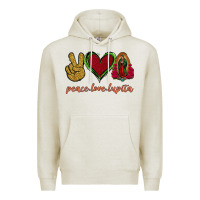 Oatmeal Heather Peace Love Lupita Premium Hoodie - Jasminsmagicworld