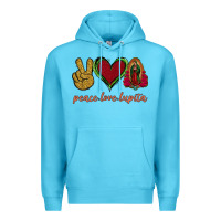 Ocean Blue Peace Love Lupita Premium Hoodie - Jasminsmagicworld