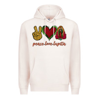 Pale Pink Peace Love Lupita Premium Hoodie - Jasminsmagicworld