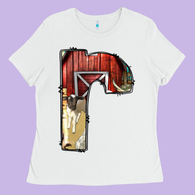 Farm Life Alphabet Lowercase Letters R Ladies Tee Designed By Bundleandbundleshop