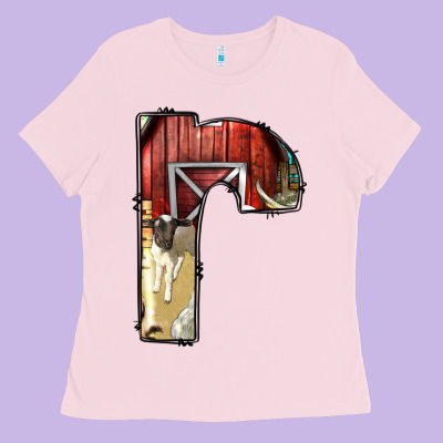 Farm Life Alphabet Lowercase Letters R Ladies Tee Designed By Bundleandbundleshop