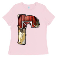 Bubblegum Pink farm life alphabet lowercase letters r Ladies Tee - BundleAndBundleShop