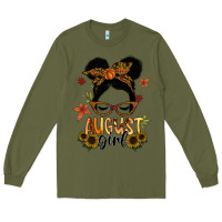 Army Green august girl Long Sleeve Tee - SublimationCraftShop