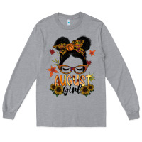 Heather Grey august girl Long Sleeve Tee - SublimationCraftShop
