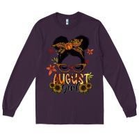 Plum august girl Long Sleeve Tee - SublimationCraftShop