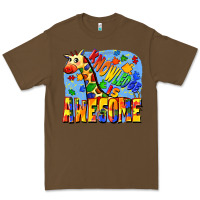 Cacao Knowledge is awesome Autism giraffe Premium Tee - FaDigitalArtStudio