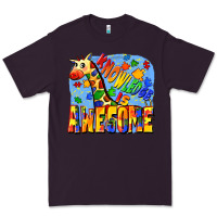 Plum Knowledge is awesome Autism giraffe Premium Tee - FaDigitalArtStudio