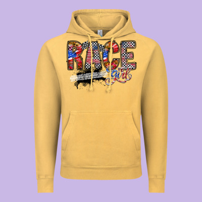 Race Girl Vintage Hoodie Designed By Racoondesign