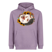 Lavender happy hedgehog sunflower leopard Heavyweight Hoodie - Jasminsmagicworld