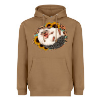Toasted Coconut happy hedgehog sunflower leopard Heavyweight Hoodie - Jasminsmagicworld