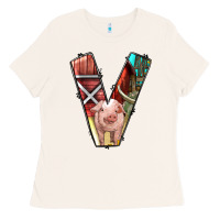 Bone farm life alphabet lowercase letters v Ladies Tee - BundleAndBundleShop