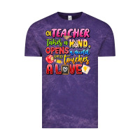 Cloud Purple a Teacher Takes a Hand Opens a mind and Touches A Vintage Tee - CowhideDigitalArt