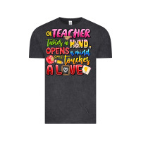 Vintage Black a Teacher Takes a Hand Opens a mind and Touches A Vintage Tee - CowhideDigitalArt