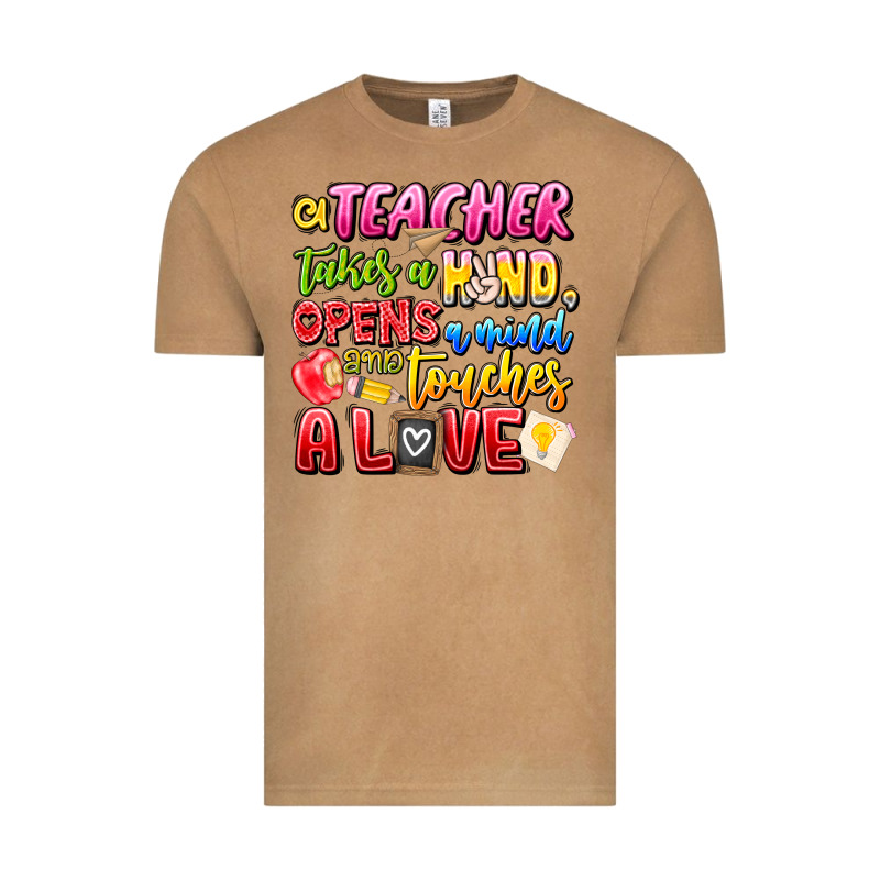 A Teacher Takes A Hand Opens A Mind And Touches A Vintage Tee by CowhideDigitalArt | Teevron