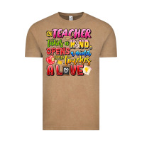 Vintage Coffee a Teacher Takes a Hand Opens a mind and Touches A Vintage Tee - CowhideDigitalArt