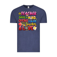 Vintage Denim a Teacher Takes a Hand Opens a mind and Touches A Vintage Tee - CowhideDigitalArt