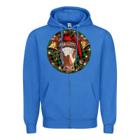 True Royal Longhorn Cow Christmas Zipper Hoodie - RanaPortraitStore