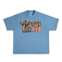 Pebble Blue Stuck on You Urban Heavy Tee - CowhideDigitalArt