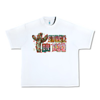 White Stuck on You Urban Heavy Tee - CowhideDigitalArt