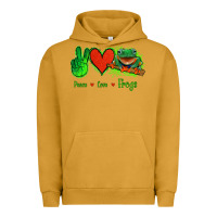 Pigment Peanut Butter Peace Love Frogs Urban Hoodie - Jasminsmagicworld