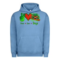 Peace Love Frogs Urban Hoodie | Teevron
