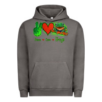 Pigment Tornado Peace Love Frogs Urban Hoodie - Jasminsmagicworld
