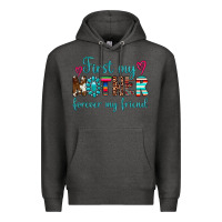 Charcoal Heather first my mother forever my friend Premium Hoodie - Artiststas