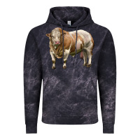 Cloud Black simmental bull Vintage Hoodie - LillyAllenDesigns