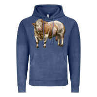 Vintage Denim simmental bull Vintage Hoodie - LillyAllenDesigns