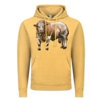 Vintage Mustard simmental bull Vintage Hoodie - LillyAllenDesigns