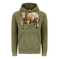 Vintage Olive simmental bull Vintage Hoodie - LillyAllenDesigns