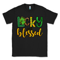 Black St. Patrick's Lucky and blessed Classic Tee - OliviaCreatesArt