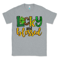 Heather Grey St. Patrick's Lucky and blessed Classic Tee - OliviaCreatesArt